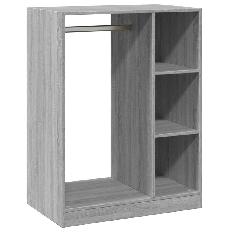 Load image into Gallery viewer, Vidaxl kledingkast 77x48x102 cm bewerkt hout grijs sonoma eikenkleurig
