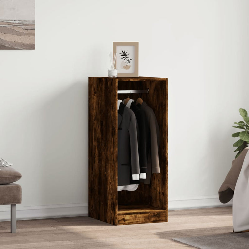 Load image into Gallery viewer, Vidaxl kledingkast 48x41x102 cm bewerkt hout gerookt eikenkleurig
