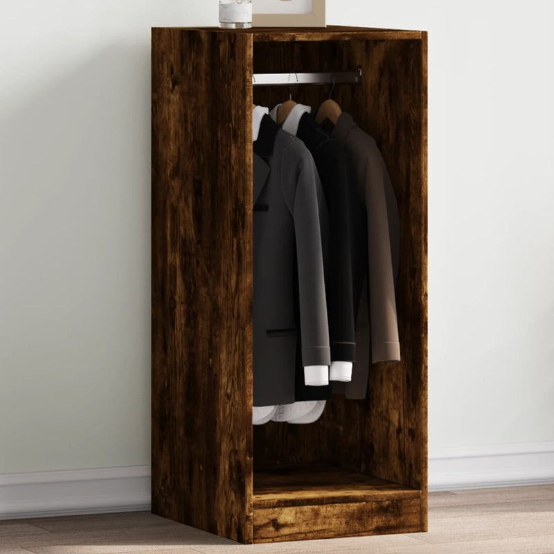 Load image into Gallery viewer, Vidaxl kledingkast 48x41x102 cm bewerkt hout gerookt eikenkleurig
