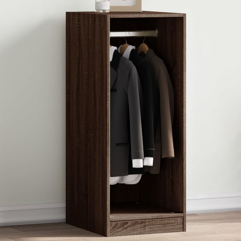 Load image into Gallery viewer, Vidaxl kledingkast 48x41x102 cm bewerkt hout bruin eikenkleurig
