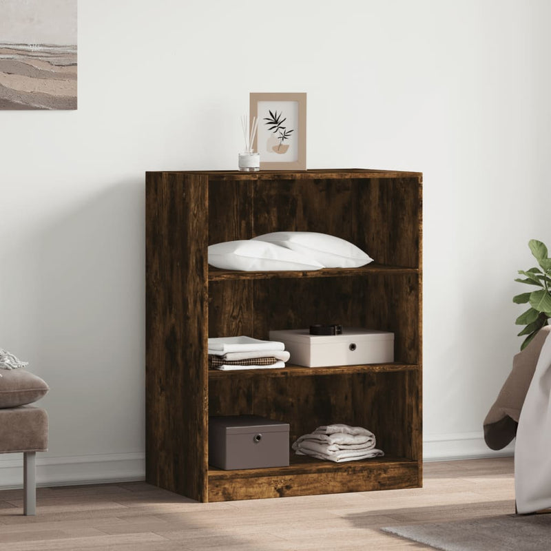 Load image into Gallery viewer, VidaXL Kledingkast 77x48x102 cm bewerkt hout gerookt eikenkleurig
