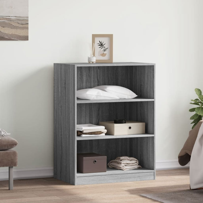 Load image into Gallery viewer, VidaXL Kledingkast 77x48x102 cm bewerkt hout grijs sonoma eikenkleurig
