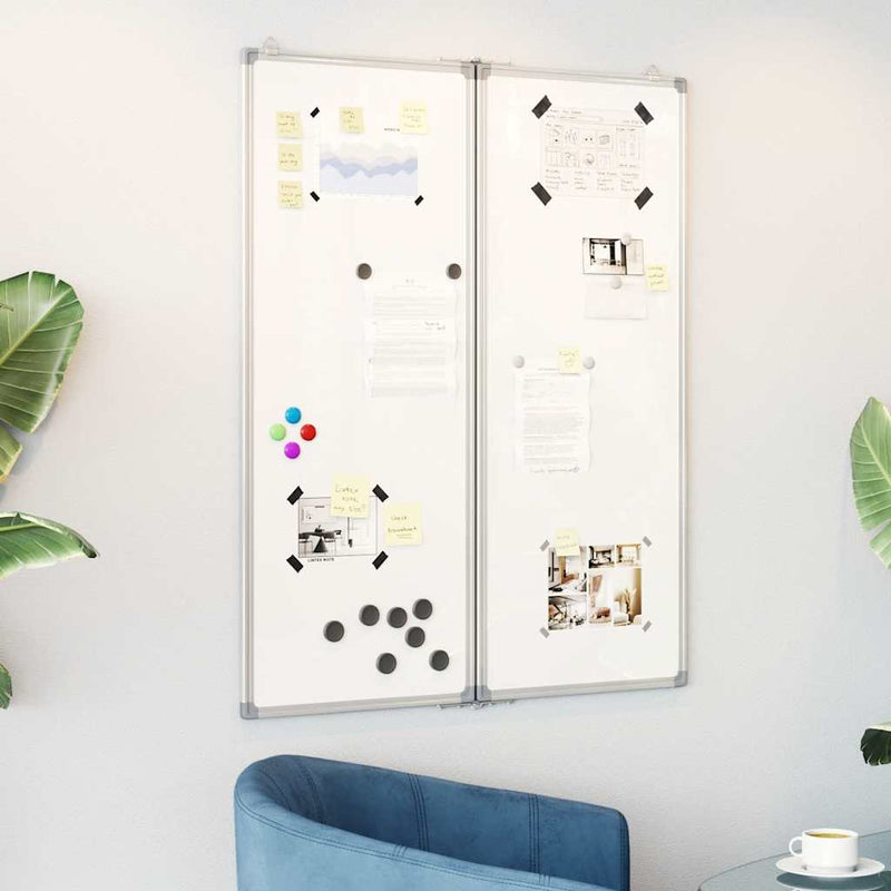 Load image into Gallery viewer, Vidaxl whiteboard magnetisch inklapbaar 80x100x1,7 cm aluminium
