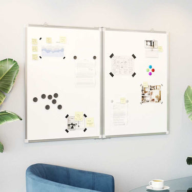 Vidaxl whiteboard magnetisch inklapbaar 120x80x1,7 cm aluminium