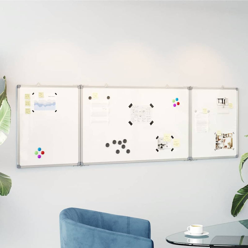 Load image into Gallery viewer, Vidaxl whiteboard magnetisch inklapbaar 160x50x1,7 cm aluminium
