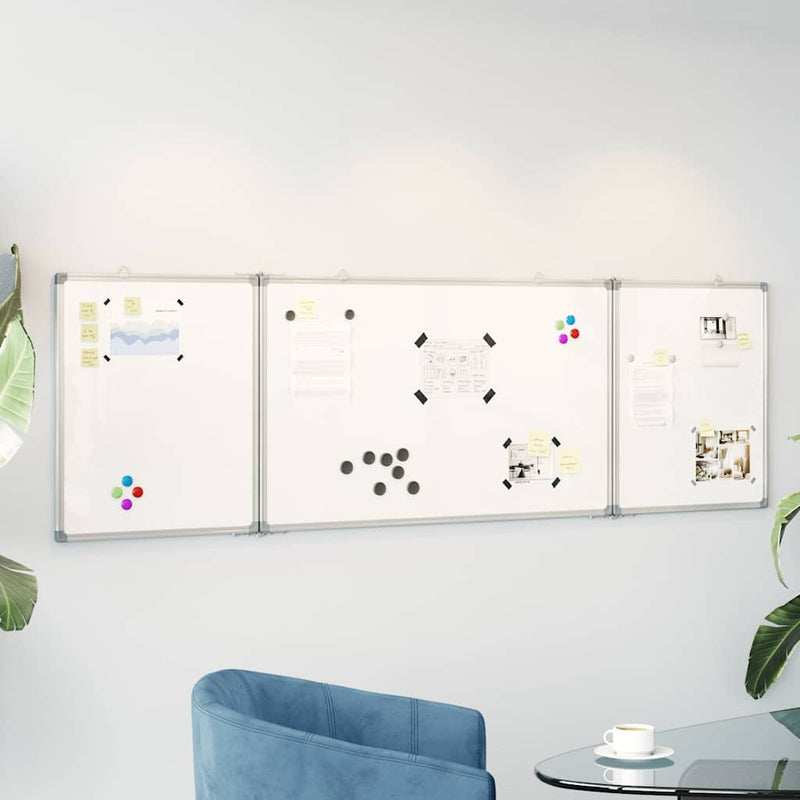 Load image into Gallery viewer, Vidaxl whiteboard magnetisch inklapbaar 200x60x1,7 cm aluminium
