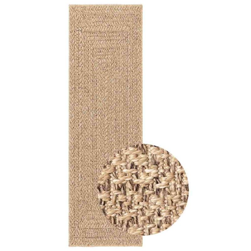 Load image into Gallery viewer, Vidaxl vloerkleed zizur binnen en buiten 80x250 cm jute look
