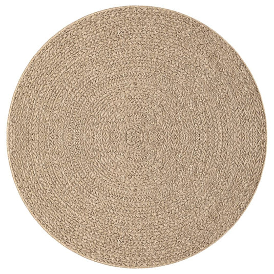 Vidaxl vloerkleed zizur binnen en buiten ø 200 cm jute look