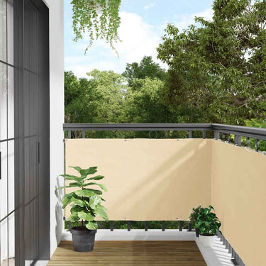Vidaxl balkonscherm 300x75 cm pvc crèmekleurig