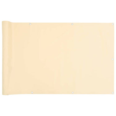 Vidaxl balkonscherm 400x75 cm pvc crèmekleurig
