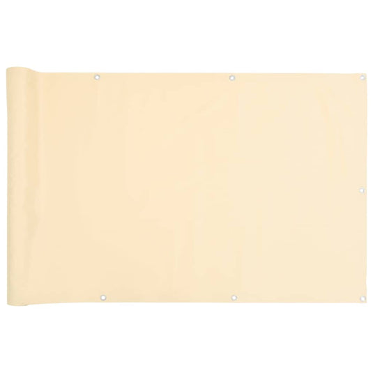 Vidaxl balkonscherm 600x75 cm pvc crèmekleurig