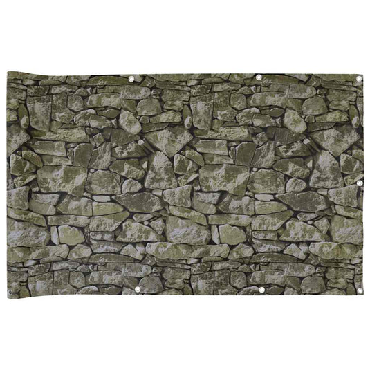 Vidaxl balkonscherm steenpatroon 300x75 cm pvc