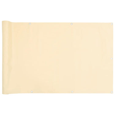 Vidaxl balkonscherm 400x90 cm pvc crèmekleurig