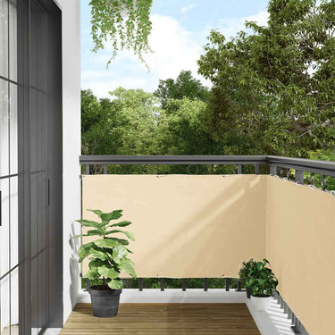 Vidaxl balkonscherm 500x90 cm pvc crèmekleurig