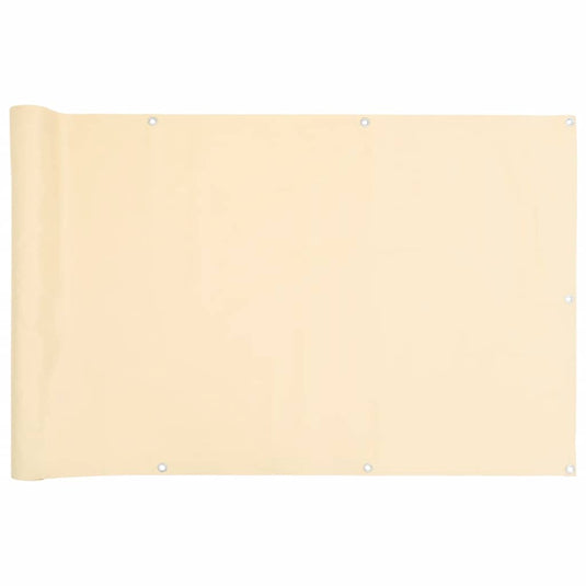 Vidaxl balkonscherm 600x90 cm pvc crèmekleurig