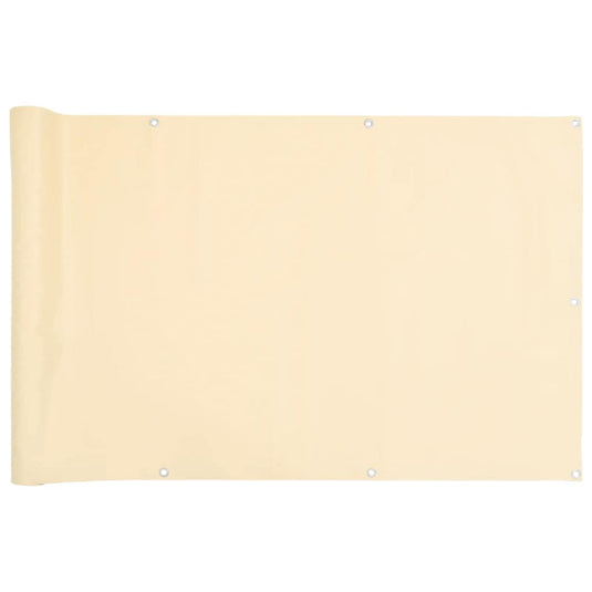 Vidaxl balkonscherm 800x90 cm pvc crèmekleurig