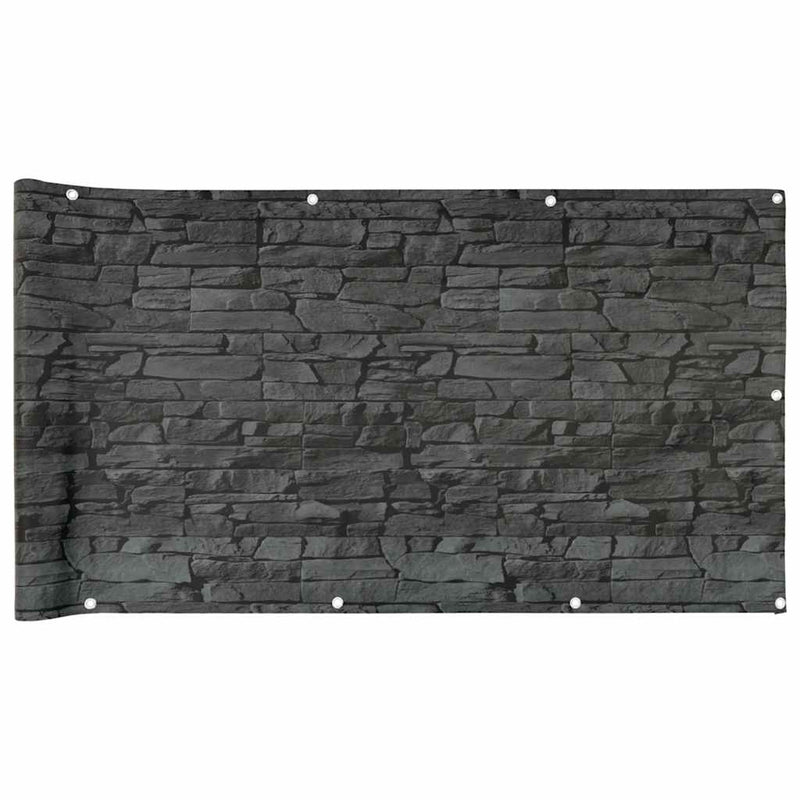 Load image into Gallery viewer, Vidaxl balkonscherm steenpatroon 500x90 cm pvc grijs
