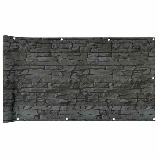 Vidaxl balkonscherm steenpatroon 600x90 cm pvc grijs