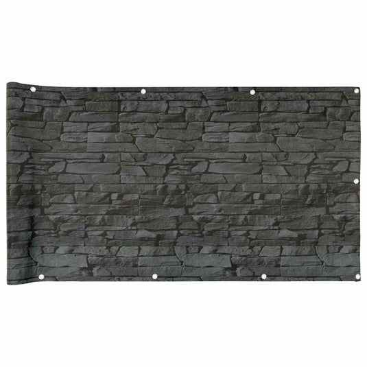 Vidaxl balkonscherm steenpatroon 500x120 cm pvc grijs