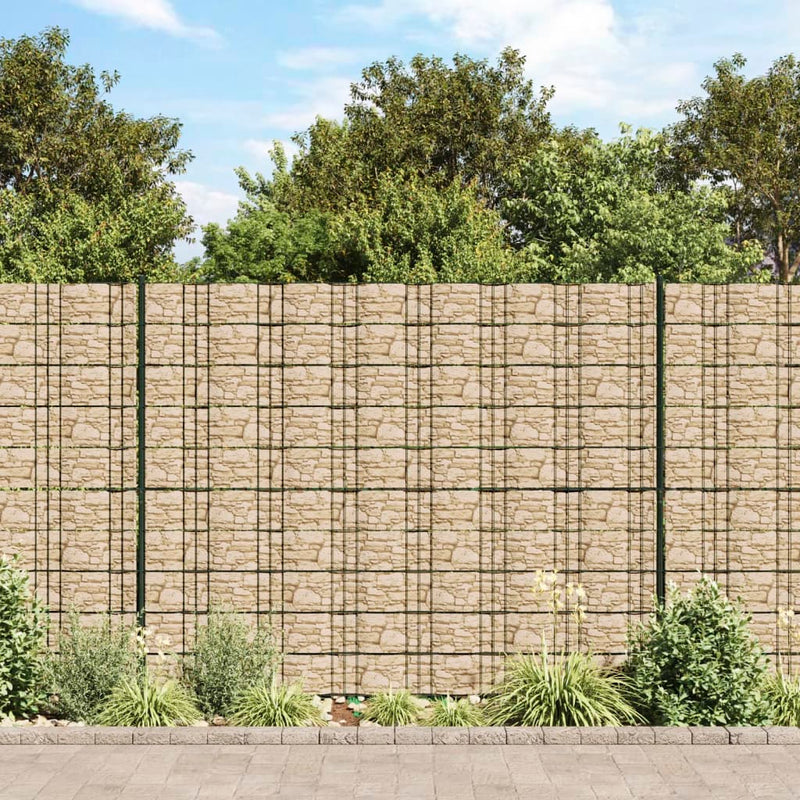 Load image into Gallery viewer, Vidaxl tuinscherm grof steenpatroon 35x0,19 m pvc beige
