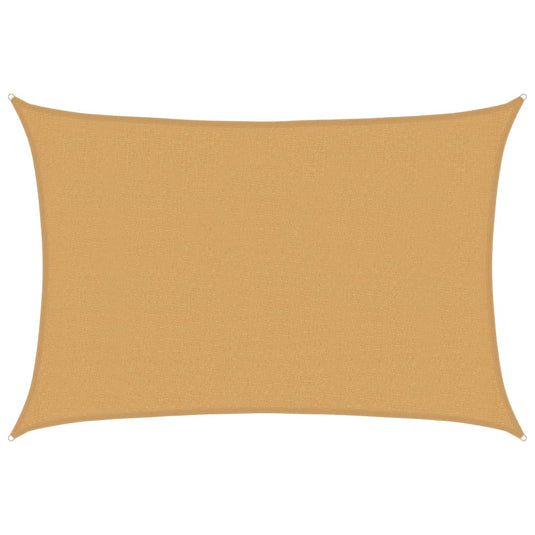 Vidaxl zonnezeil 160 g m² rechthoekig 2,5x3,5 m hdpe zandkleurig