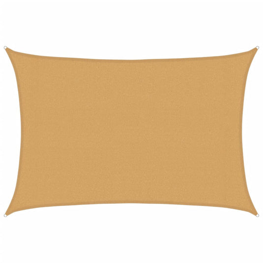 VidaXL Zonnezeil 160 g m² rechthoekig 3x4 m HDPE zandkleurig
