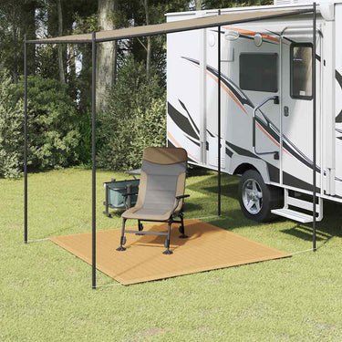 Vidaxl tenttapijt 200x200 cm hdpe zandkleurig