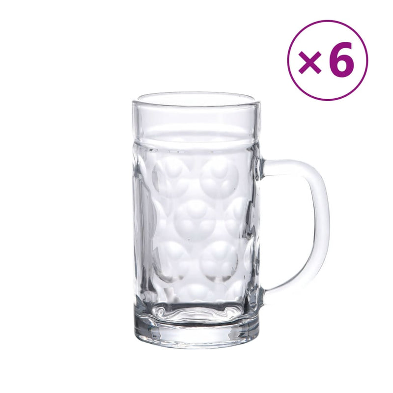 Load image into Gallery viewer, Vidaxl bierpullen met handvat 6 st 500 ml glas
