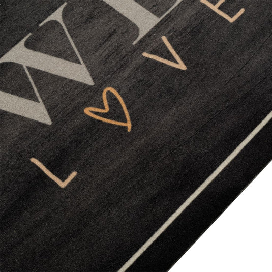 Vidaxl keukenmat wasbaar koffietekst 60x300 cm fluweel