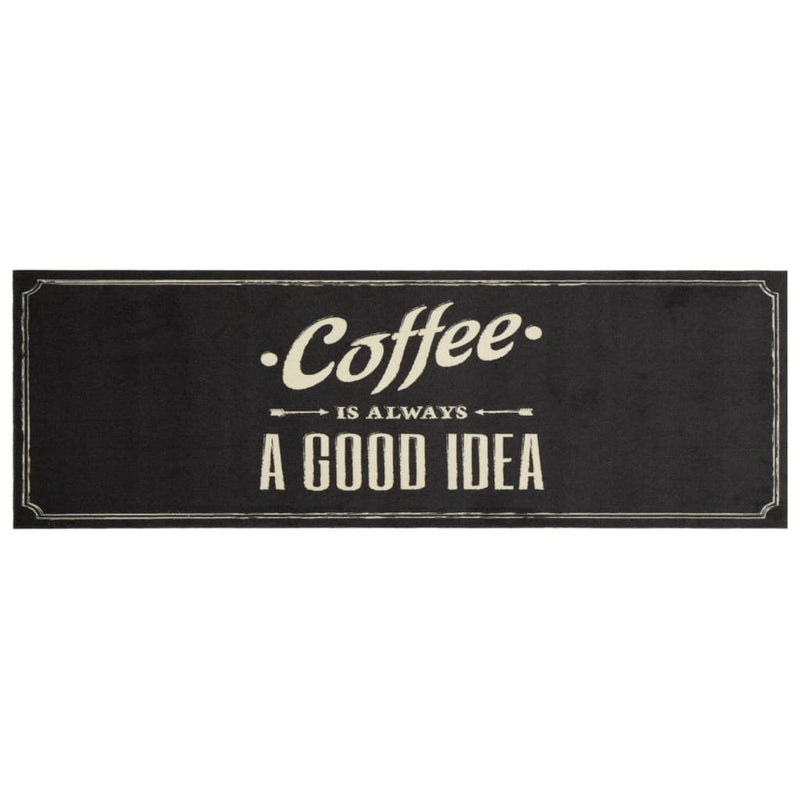 Load image into Gallery viewer, Vidaxl keukenmat wasbaar koffietekst 60x180 cm fluweel
