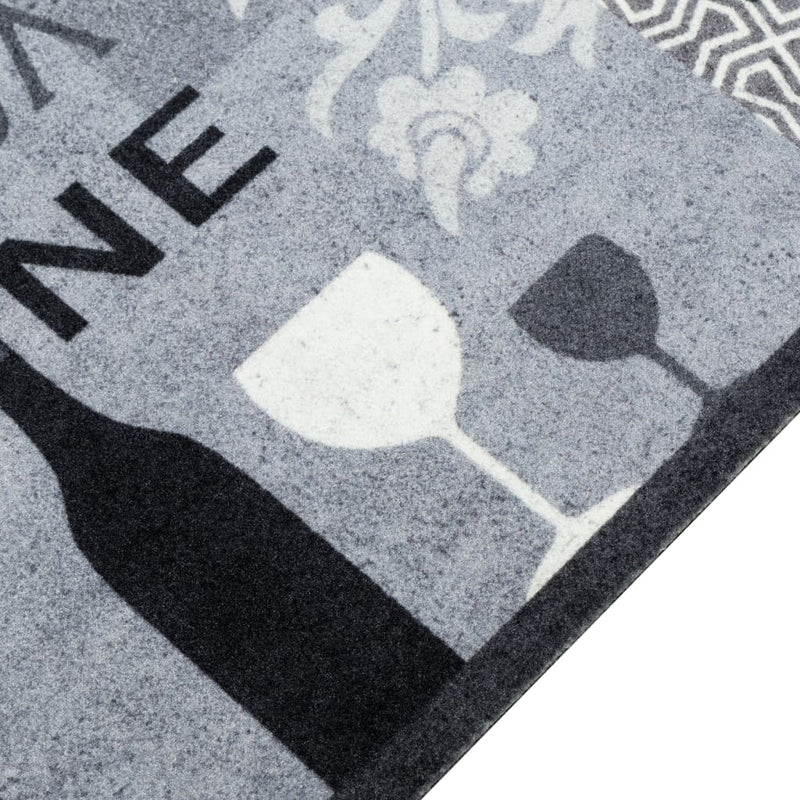 Load image into Gallery viewer, Vidaxl keukenmat wasbaar wijnprint 60x300 cm fluweel grijs
