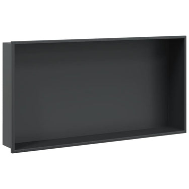Vidaxl douchenis 62x32x9 cm roestvrijstaal matzwart