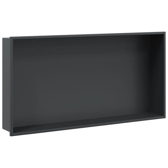 Vidaxl douchenis 62x32x9 cm roestvrijstaal matzwart