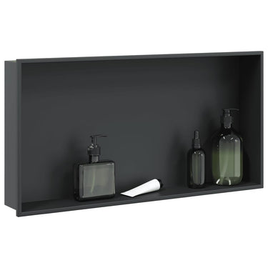 Vidaxl douchenis 62x32x9 cm roestvrijstaal matzwart
