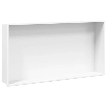 Vidaxl douchenis 62x32x9 cm roestvrijstaal matwit