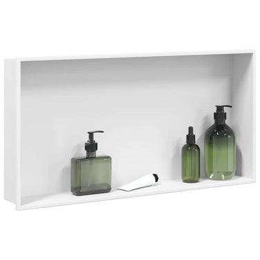 Vidaxl douchenis 62x32x9 cm roestvrijstaal matwit