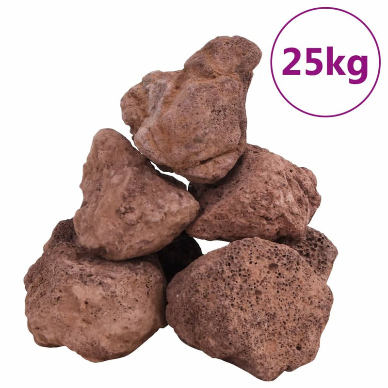 Load image into Gallery viewer, Vidaxl lavastenen 25 kg 10-30 cm rood
