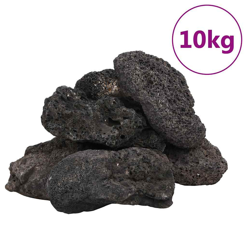Load image into Gallery viewer, Vidaxl lavastenen 10 kg 10-30 cm zwart
