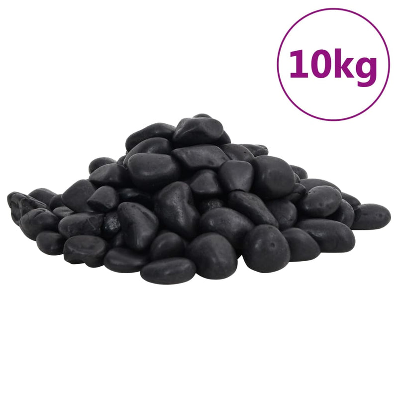 Load image into Gallery viewer, Vidaxl kiezelstenen gepolijst 2-5 cm 10 kg zwart
