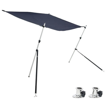 Vidaxl schaduwdoekset t-top 170x170x(113-182,5) cm blauw