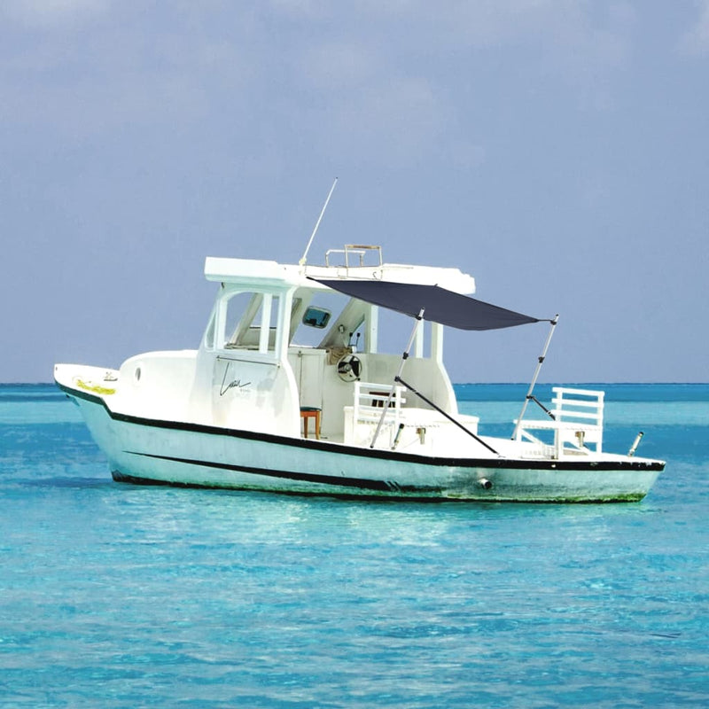 Load image into Gallery viewer, Vidaxl schaduwdoekset t-top 174x205x(115-194) cm marineblauw
