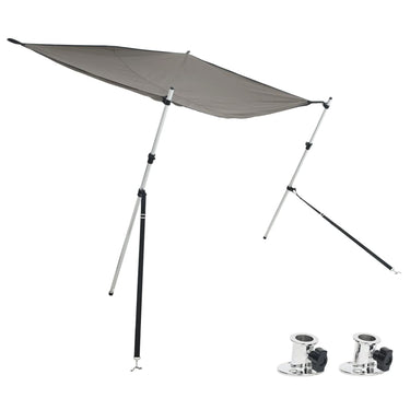 Vidaxl schaduwdoekset t-top 174x205x(115-194) cm antracietkleurig