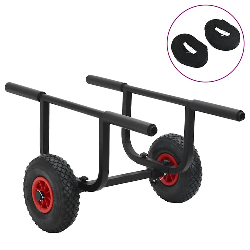 Afbeelding laden in galerijviewer, Vidaxl kajaktrolley 90 kg aluminium

