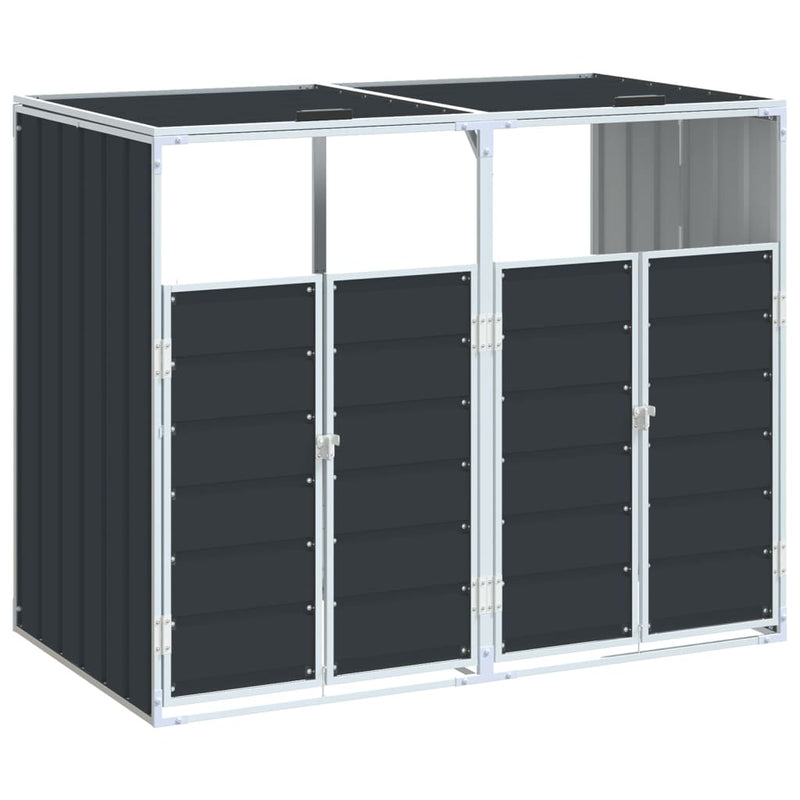 Load image into Gallery viewer, Vidaxl containerberging voor 2 containers 144x81x113cm staal antraciet
