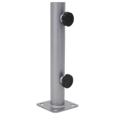 Vidaxl parasolvoet voor ø32 34 38 mm stok staal zilverkleurig