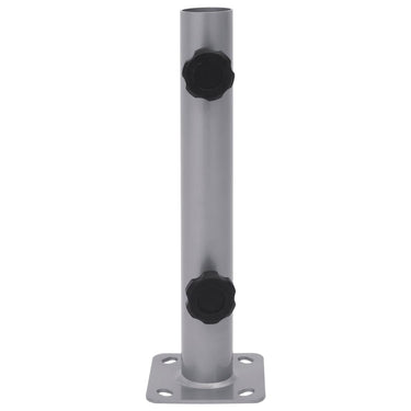 Vidaxl parasolvoet voor ø32 34 38 mm stok staal zilverkleurig
