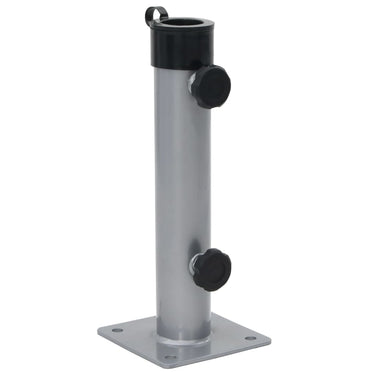 Vidaxl parasolvoet voor ø38 48 mm stok staal zilverkleurig