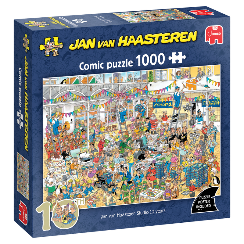 Load image into Gallery viewer, Jumbo puzzel 1000 st. jvh 10 jaar studio van haasteren
