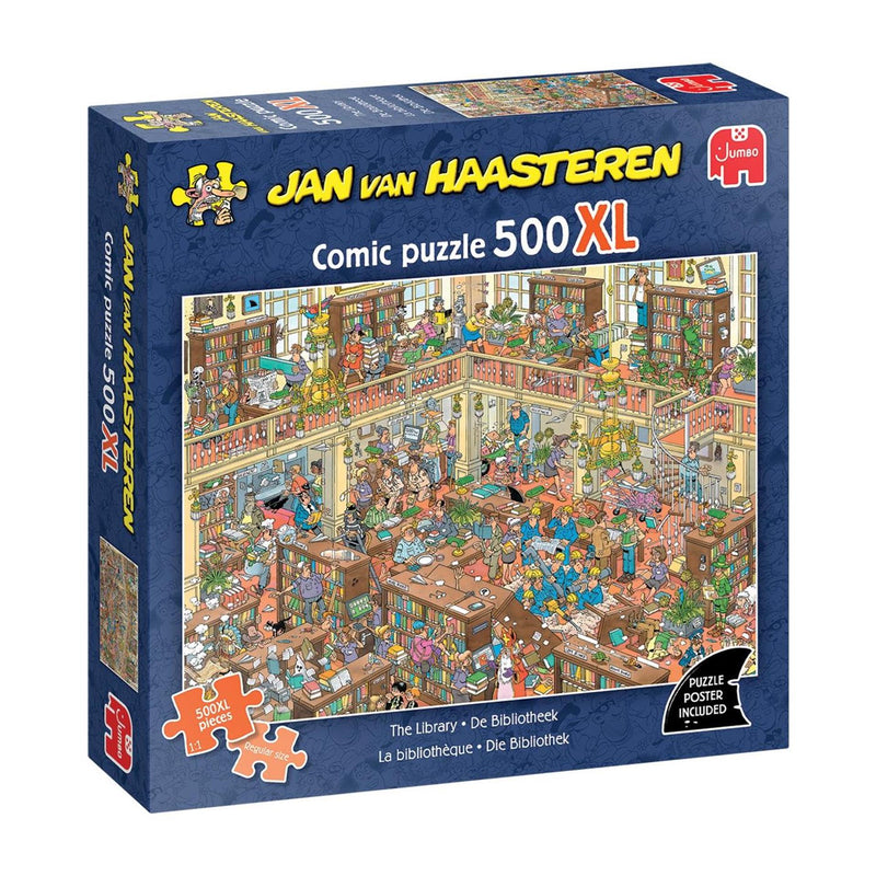 Afbeelding laden in galerijviewer, Jumbo jan van haasteren puzzel 500 bibliotheek xl stukjes
