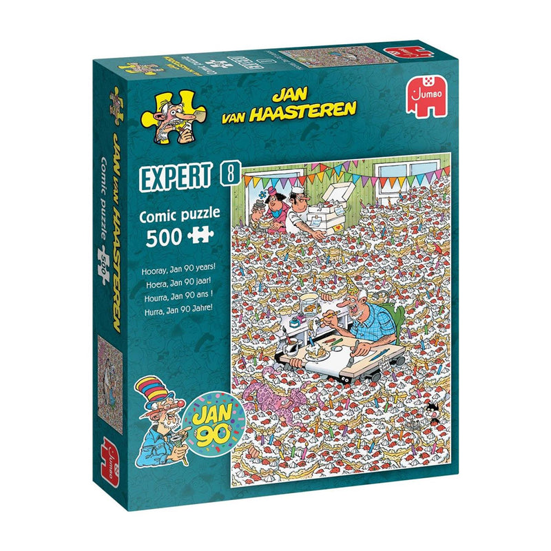 Afbeelding laden in galerijviewer, Jumbo jan van haasteren puzzel expert 8 hoera jan 90 jaar! 500 stukjes
